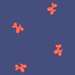 Artero Moscova – Tunică imprimată cu pudel, coral - M, | Grooming > Fashion Groomers