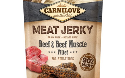 Carnilove Jerky Beef – Recompensă Sănătoasă pentru Câini