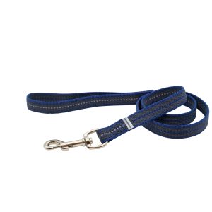 Lesa Herm. Sprenger din nailon pentru dresaj cu insertie cauciucata cu maner - Albastru - 200 cm