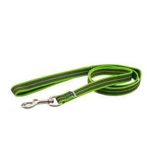 Lesa Herm. Sprenger din nailon pentru dresaj cu insertie cauciucata cu maner - Verde - 200 cm,  | Lese – ofertă, preț și specificații
