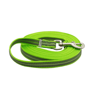 Lesa lunga Sprenger din chinga pentru dresaj cu insertie cauciucata - 5m - Verde,  | Lese – ofertă, preț și specificații