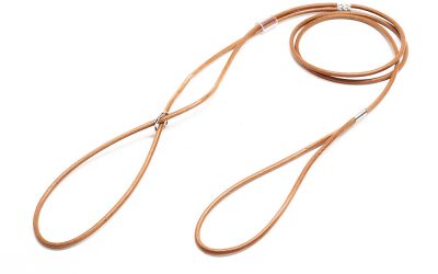 Lesa Prezentare Piele Rotundă cu Vârtej – Maro | Lese