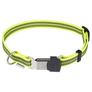 Zgarda nailon Sprenger neon reflectorizanta - 40 - 55 cm - Galben neon, | Zgarzi nailon & piele – ofertă, preț și specificații