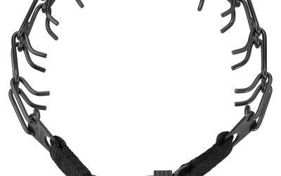 Zgarda otel inoxidabil NEGRU pentru dresaj Hermann Sprenger