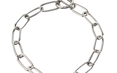 Zgarda Oțel Inoxidabil cu Za Ovală Sprenger pentru Câini