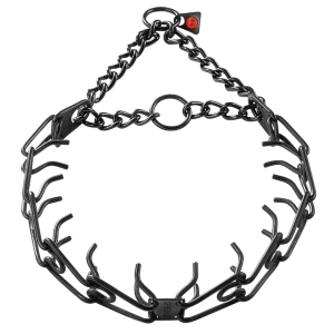 Zgarda otel inoxidabil micro Negru pentru dresaj Hermann Sprenger – 41 cm, Sprenger | Zgarzi metalice dresaj