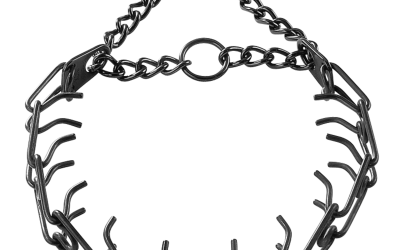 Zgarda otel inoxidabil micro Negru pentru dresaj Hermann Sprenger