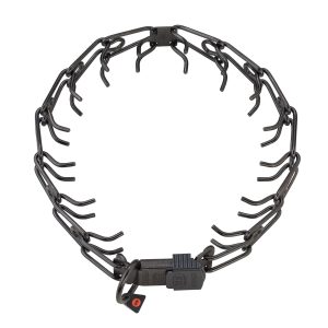 Zgarda otel inoxidabil negru micro pentru dresaj cu eliberare rapida Hermann Sprenger – 42 cm